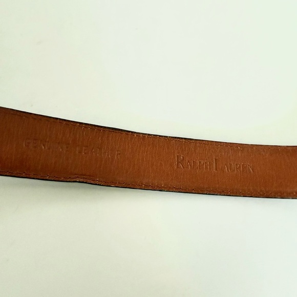 Ralph Lauren Collection Purple Label Leather Corn Embossed Silver Belt Buckle - Picture 4 of 5